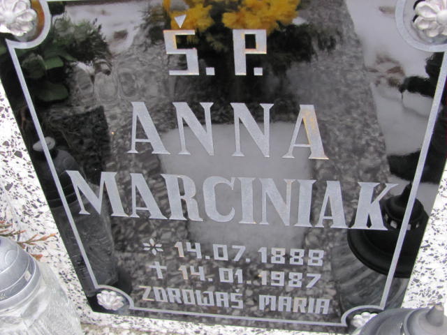 Anna Marciniak 1888 Zbąszyń - Grobonet - Wyszukiwarka osób pochowanych