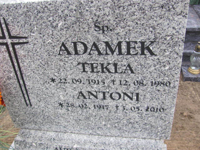 Grób Tekla Adamek
