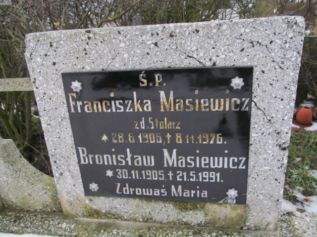 Bronisław Masiewicz 1905 Zbąszyń - Grobonet - Wyszukiwarka osób pochowanych